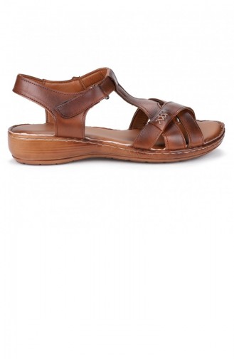 Tobacco Brown Summer Sandals 21YAZSANPOT0003_TAB.Taba