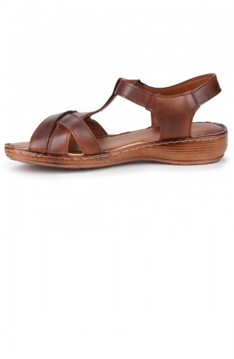Tobacco Brown Summer Sandals 21YAZSANPOT0003_TAB.Taba