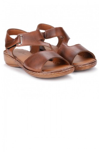 Tobacco Brown Summer Sandals 21YAZSANPOT0004_TAB.Taba