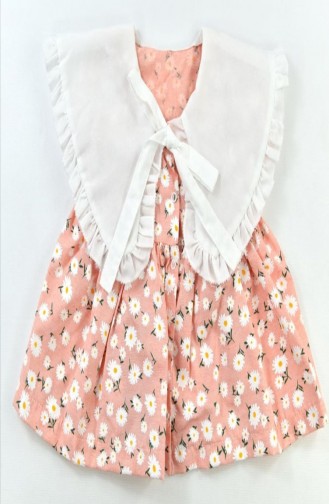 Aryakids Kız Bebek Fisto Yaka Elbise 00010-03 Pembe