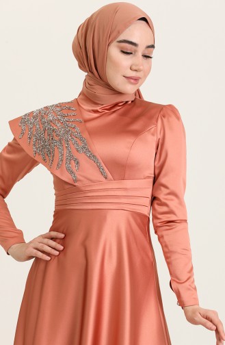 Zwiebelschalen Hijab-Abendkleider 4910-05