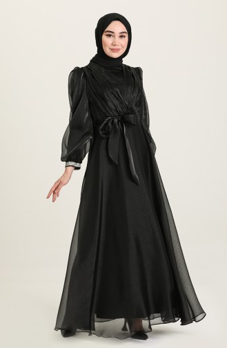 Schwarz Hijab-Abendkleider 4916-04