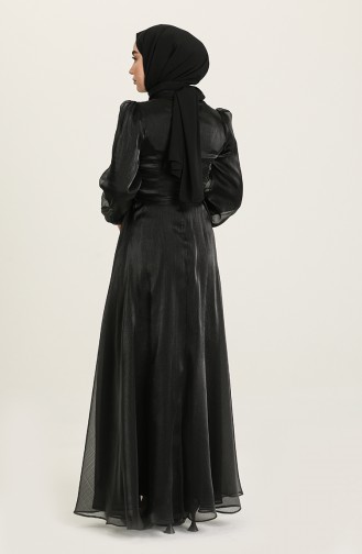 Black Hijab Evening Dress 4916-04