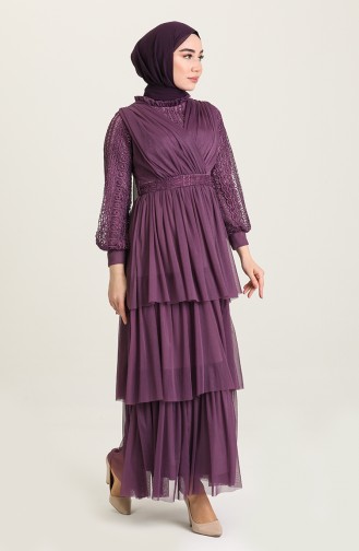 Lila Hijab-Abendkleider 4918-05