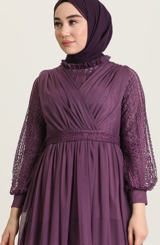 Lila Hijab-Abendkleider 4918-05