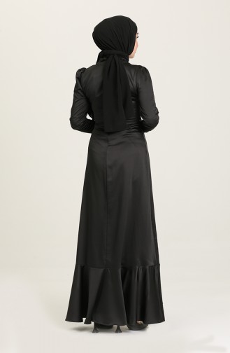 Schwarz Hijab-Abendkleider 4926-02