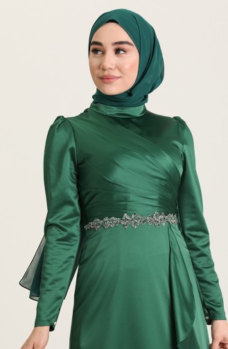 Smaragdgrün Hijab-Abendkleider 4926-03