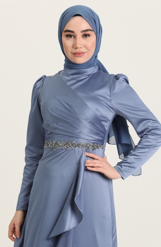 Indigo Hijab-Abendkleider 4926-05