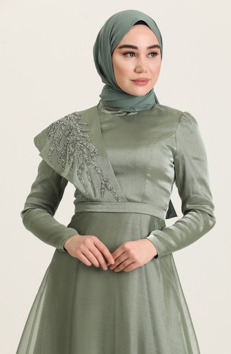 Habillé Hijab Vert noisette 4931-02