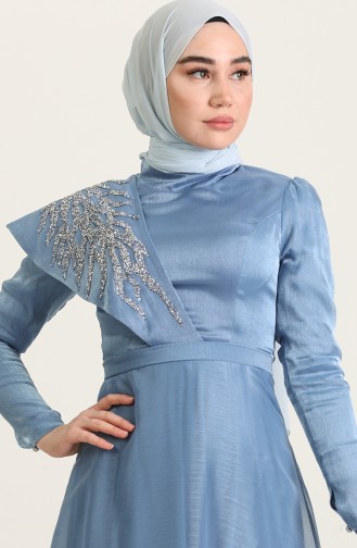 Habillé Hijab Indigo 4931-03