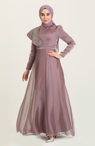 Lila Hijab-Abendkleider 4931-04