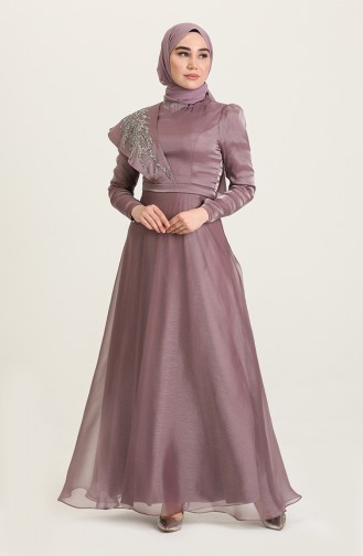 Lila Hijab-Abendkleider 4931-04