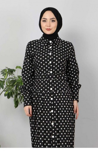 Black Hijab Dress 10014.Siyah