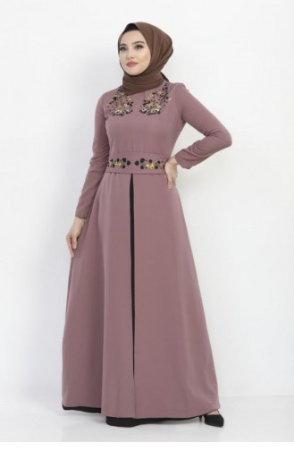 Lila Hijab Kleider 10016-2.Lila