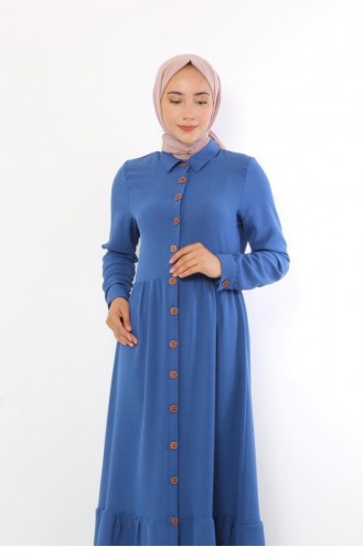 Blue Abaya 10192-4.Mavi
