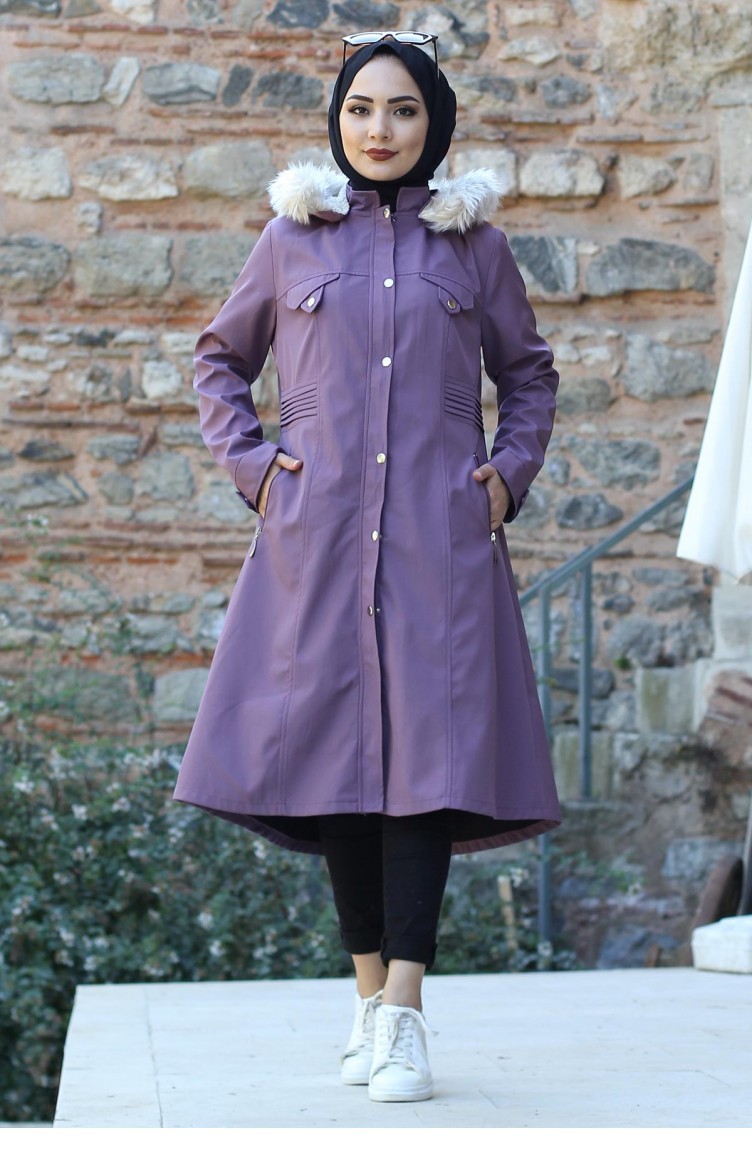lilac winter coat