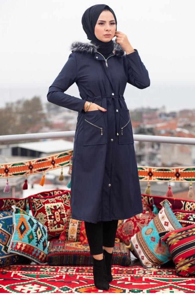 Dark blue winter coat hotsell