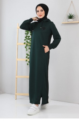 Smaragdgrün Hijab Kleider 12100.Zümrüt