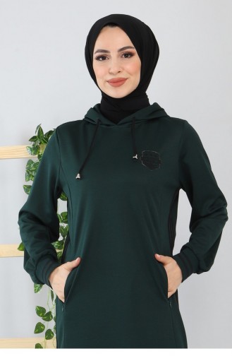 Smaragdgrün Hijab Kleider 12100.Zümrüt
