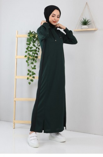 Smaragdgrün Hijab Kleider 12100.Zümrüt