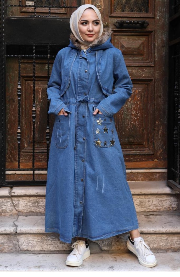 Denim sale winter coat