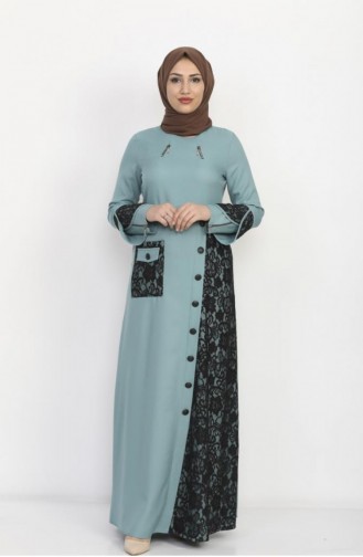 Minzengrün Hijab Kleider 9907-1.Mint