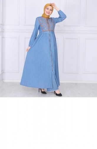 Jeansblau Abayas 9950.Açık Kot