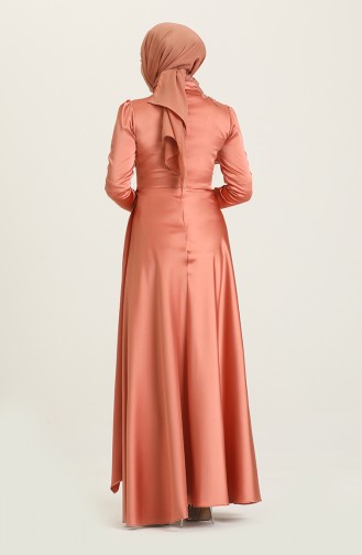 Onion Peel Hijab Evening Dress 4908-06