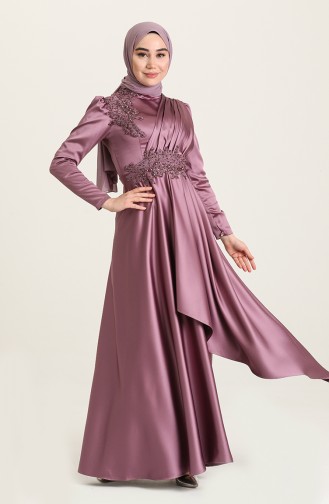 Lila Hijab-Abendkleider 4908-08