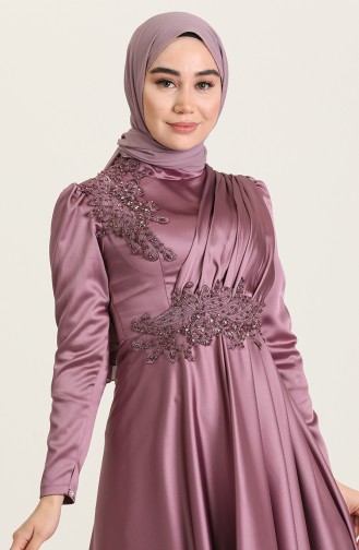 Lilac İslamitische Avondjurk 4908-08