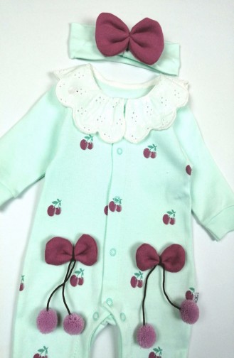 Moss Green Baby Overall 00012-02