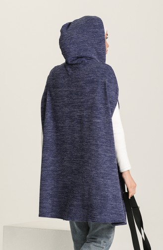 Dunkelblau Poncho 3074-02