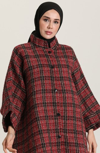 Weinrot Poncho 1062-01