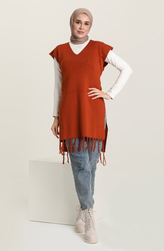 Brick Red Sweater Vest 4354-12