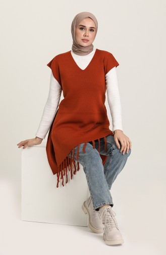 Brick Red Sweater Vest 4354-12