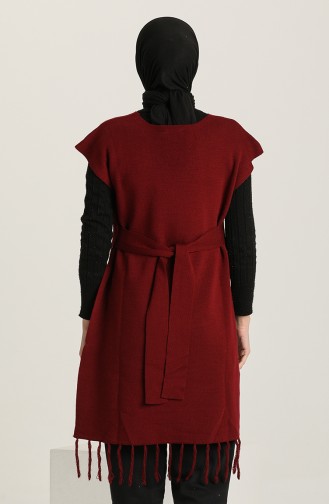 Dark Claret Red Sweater Vest 4354-13