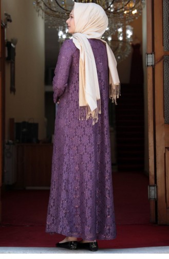 Dusty Rose Hijab Evening Dress 1781