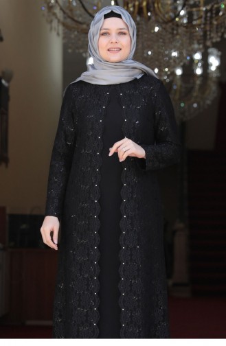 Habillé Hijab Noir 1784