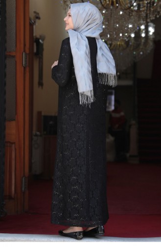 Black Hijab Evening Dress 1784