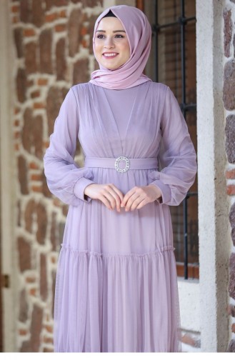Lila Hijab-Abendkleider 2201
