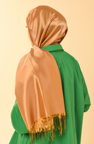 Saffron Colored Snap Button Shawl 1000-E1-34