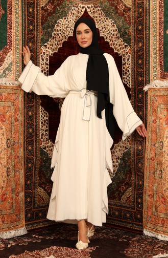 White Abaya 5489-01