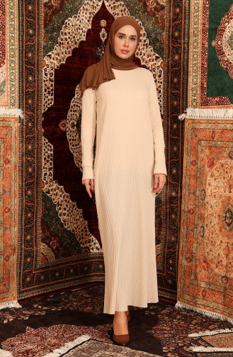 Beige Hijab Kleider 0001-02