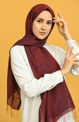 Claret Red Snap Button Shawl 1000-E2-03