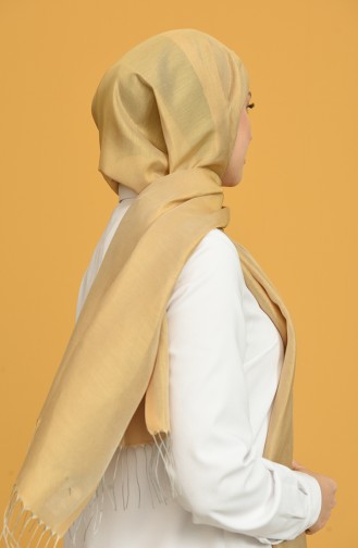 Yellow Snap Button Shawl 1000-T1-05
