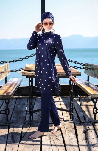 Maillot de Bain Hijab Bleu Marine 39