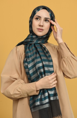 Stekin İpek Tül Şal 5482-03 Petrol