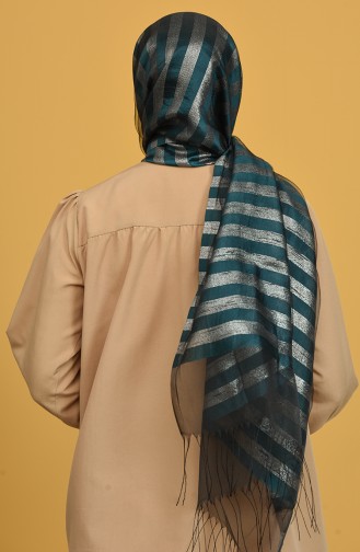 Stekin İpek Tül Şal 5482-03 Petrol