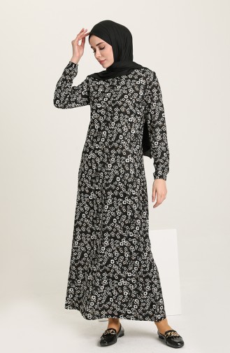 Black Hijab Dress 1771-05