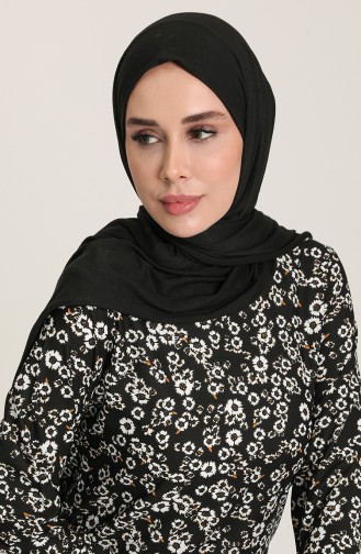 Schwarz Hijab Kleider 1771-05